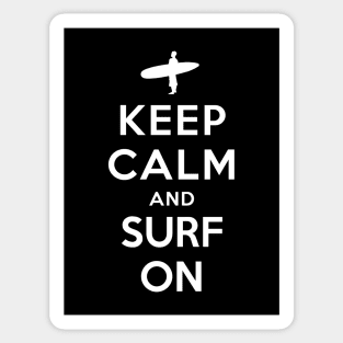 Keep Calm and Surf On Sticker